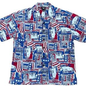 Vintage Junction West Patriotic American Classic Cars Shirt